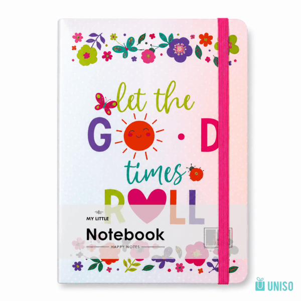 Caderno A6 Pautado Happy Day c/ Elástico 10,5x14,5cm 96 fls - UNISO - UND