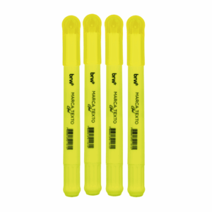 Marca Texto Fluorescente Amarelo em Gel BRW- Caixa C/ 12UND