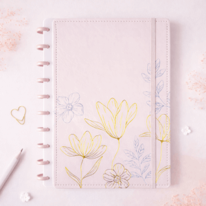 Caderno de Disco Flowers B5 80 Fls/10 discos - 25,5x18,5cm - IMPORTADO - UND
