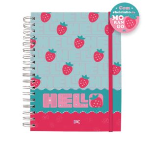 Caderno Smart Mini Hello Morango c/ Cheirinho 80 Folhas DAC