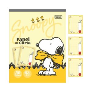 Caderno Colado Papel de Carta 50 fls SNOOPY - TILIBRA - UND