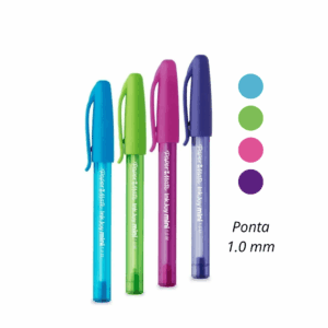 Caneta Kilométrica 100 Mini 1.0 mm Colorida - PAPER MATE - BLISTER 4 UND