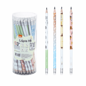 Lápis HB Estampado c/ Borracha Best Friend BRW - Pacote 12 Und