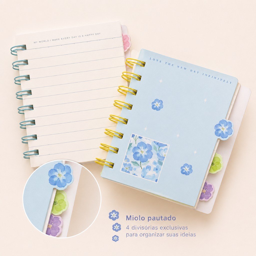 Caderno A7 Stunning Flores de Verão 9,7x11,3cm 80 fls - IMPORTADO - UND