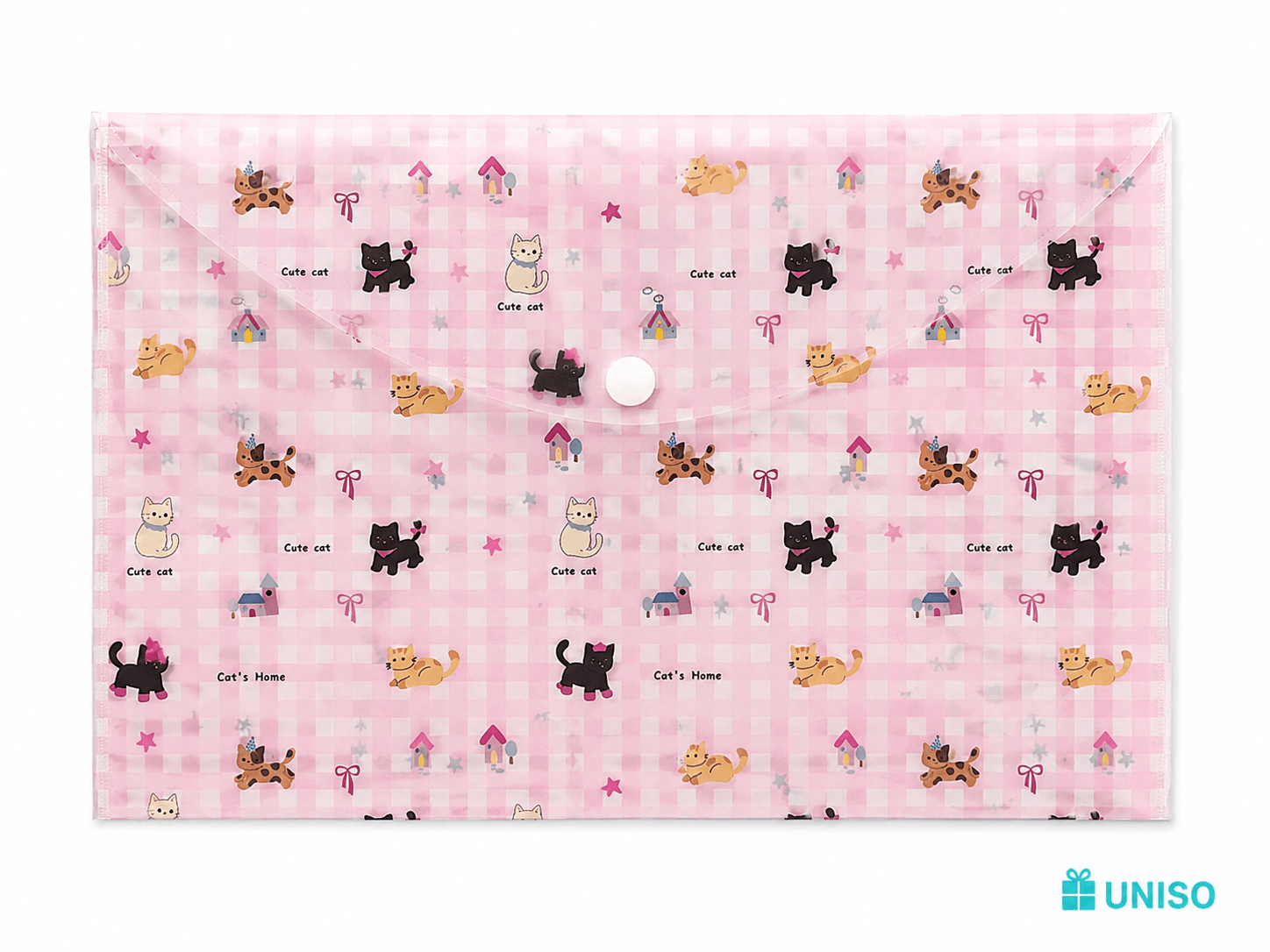 Pasta Plástica A4  Cute Animal 33x23cm - UNISO - UND