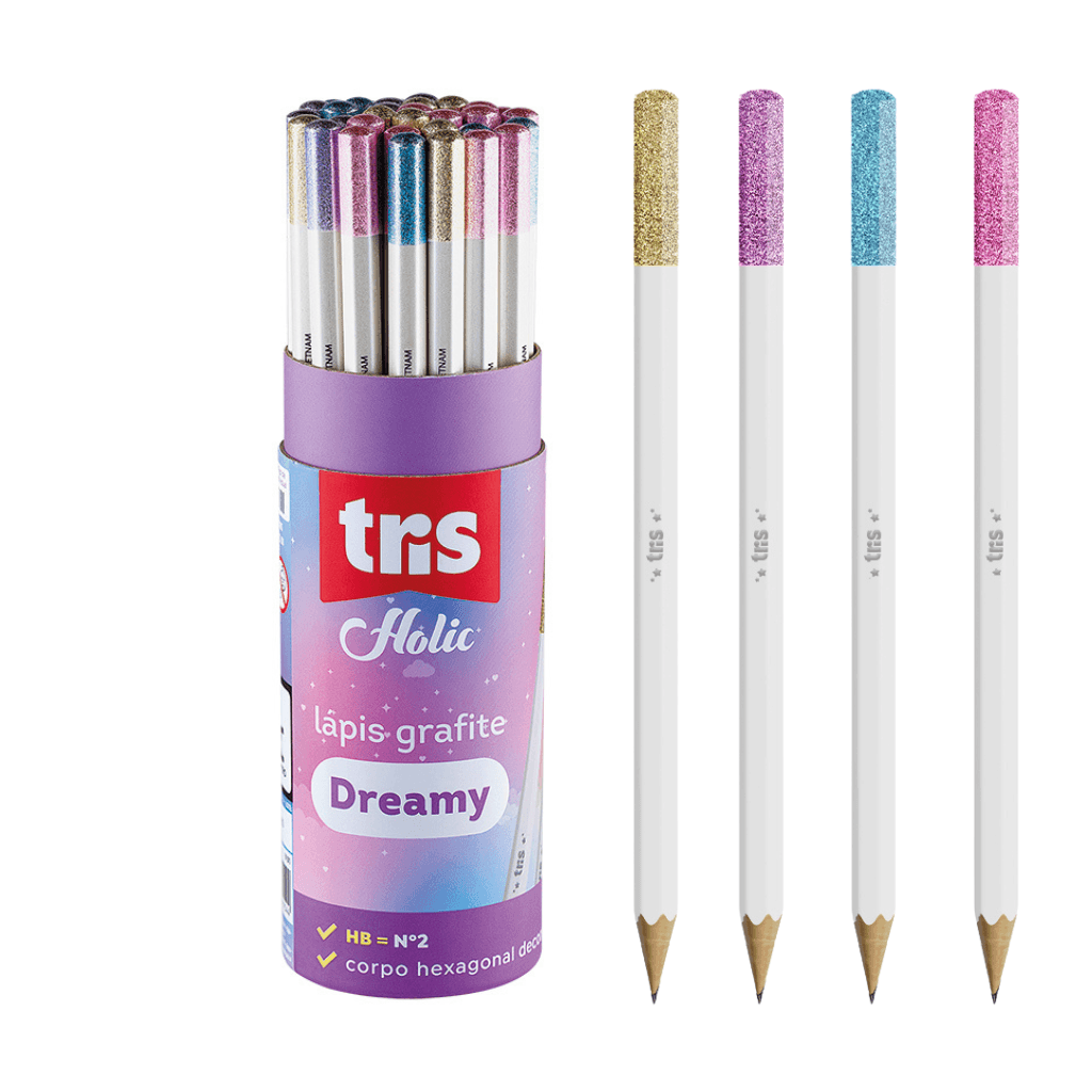 Lápis Grafite Holic Dreamy Glitter - TRIS - POTE 36 UND