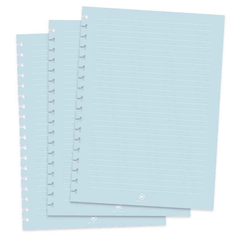 Refil de Folhas Reposicionável para Caderno Smart Colegial DAC - VÁRIAS CORES