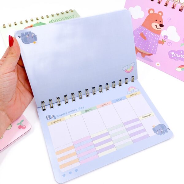 Planner com Espiral Bichinhos Fofos 188x125mm