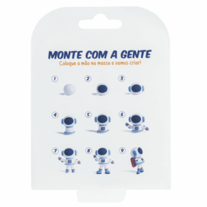 Massa de Modelar Divertida Astronaut 4 Cores BRW - Blister c/ 1 Pote