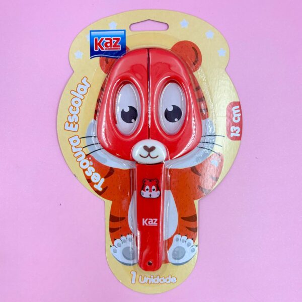 Tesoura Escolar 13cm Zoo KAZ - BLISTER