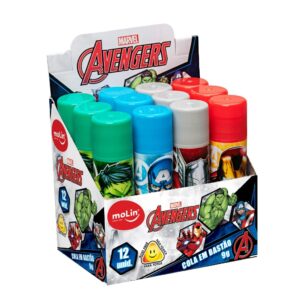 Cola Bastão Avengers 9g MOLIN - KIT 4 UND