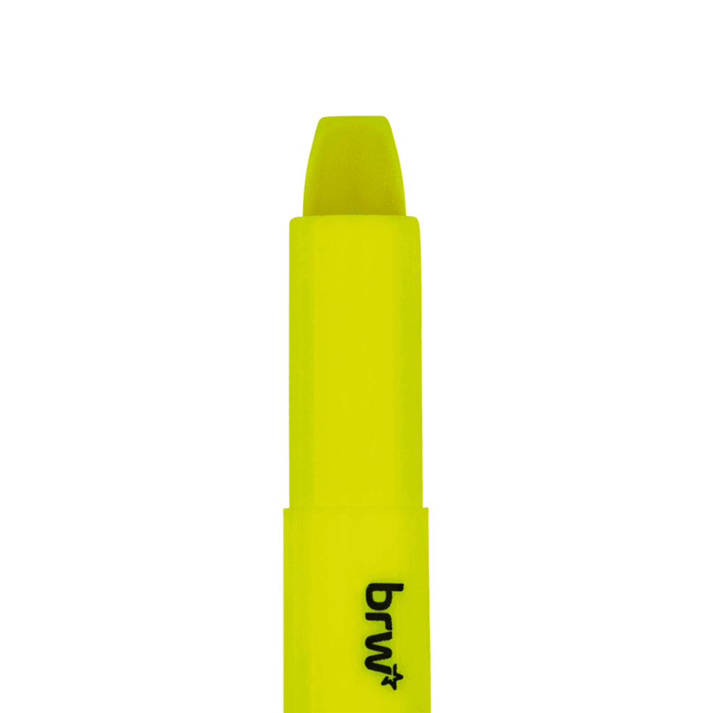 Marca Texto Fluorescente Amarelo em Gel - BRW - UND