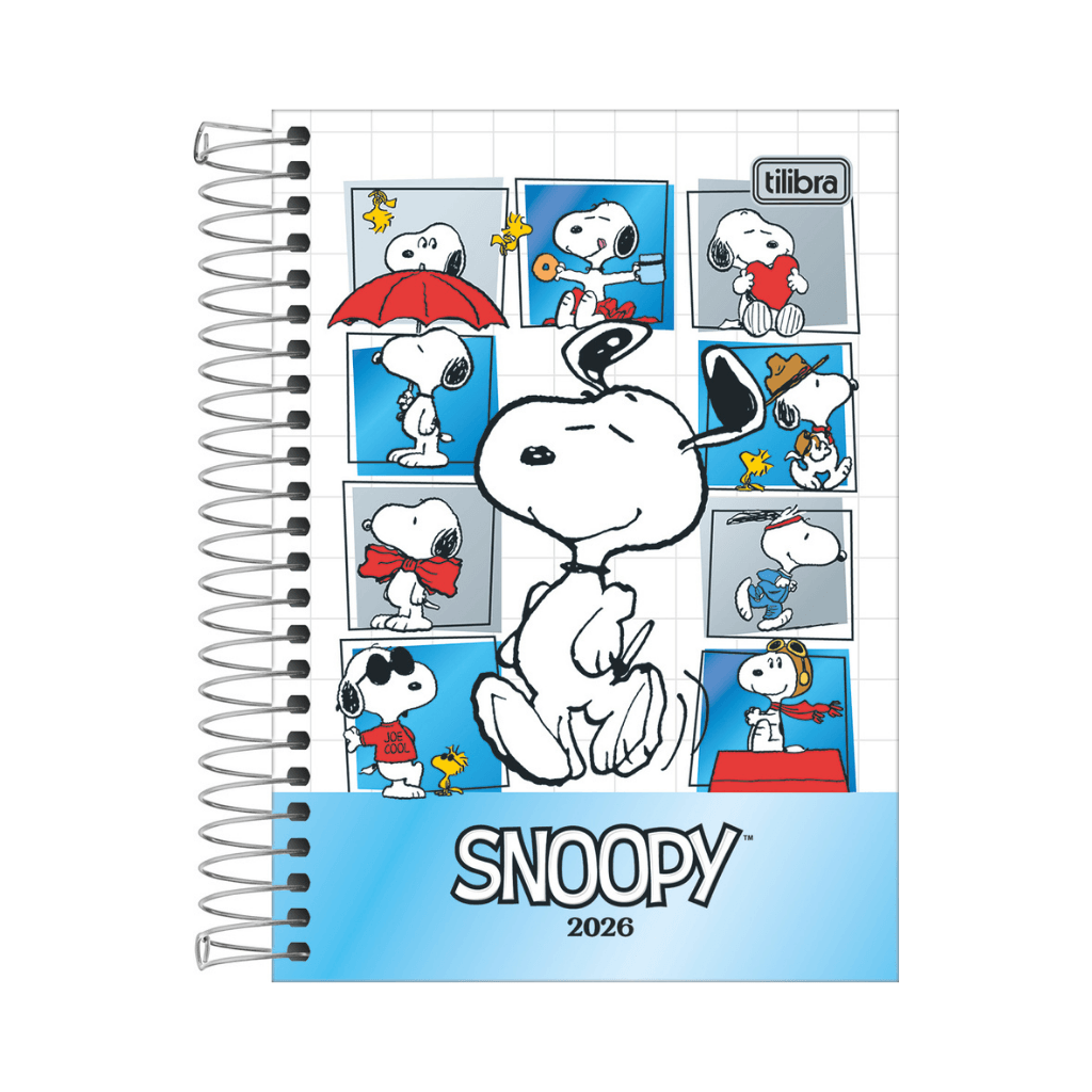 Agenda Espiral Diária 12,9 x 18,7 cm SNOOPY - TILIBRA - UND