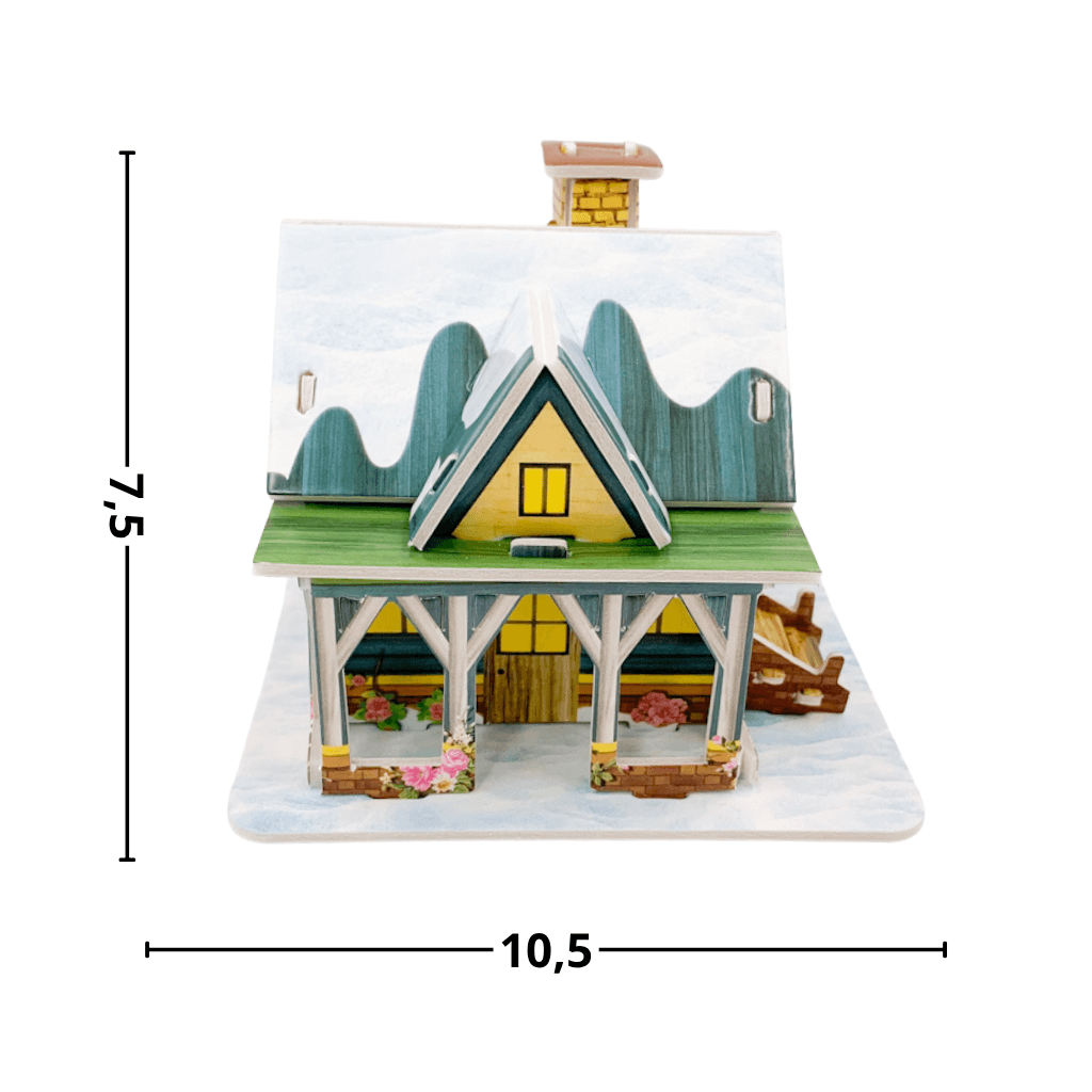 Bloco de Montar DIY 3D Casa - UND