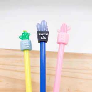 Caneta Fofa Cactus Potinho Love - Pacote 6 Und