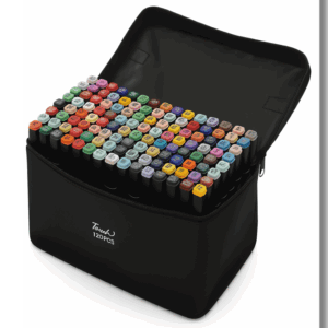 Caneta TOUCH Marcador Ponta Dupla PARA COLORIR - MALETA 120 CORES