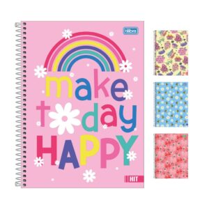 Caderno Universitário Espiral 1 M 80 fls Hit Feminino - TILIBRA - UND