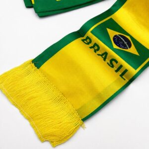 Faixa Cachecol Cetim 136x1,4cm Brasil Copa do Mundo - IMPORTADO - UND