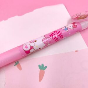 Caneta Clic Esferográfica Azul Hello Kitty - Pacote 4 Und