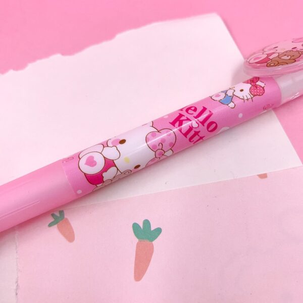 Caneta Clic Esferográfica Azul Hello Kitty - Pacote 4 Und
