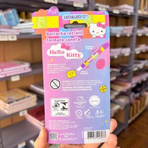 Borracha Caneta Retrátil Hello Kitty NOVA - LEO E LEO - BLISTER