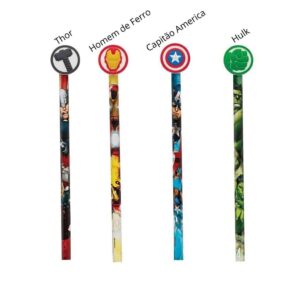 Lápis Preto Top Avengers Cartoon Molin