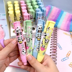 Borracha Fofa Retrátil Panda - 4 Und