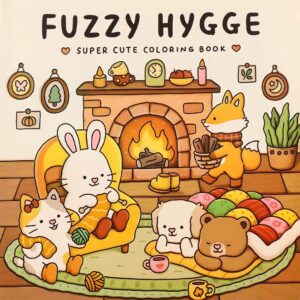 Livro de Colorir Fuzzy Hygge Coco Wyo ORIGINAL