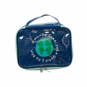 Necessaire Maletinha Divertida Plástica AZUL 22x16x7cm - FLORIE - UND