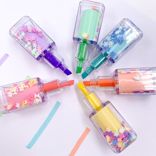 Marca Texto Esmalte - Kit 6 Cores