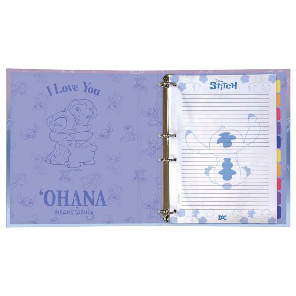 Fichário Colegial Disney Stitch com Elástico DAC