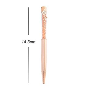 Caneta Luxo Metálica Flores - Kit 4 Und