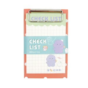 Mini Prancheta Dinossauros Fofos c/ Bloco Checklist