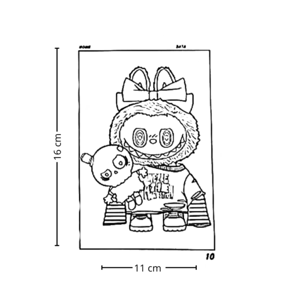 Card para Colorir Labubu - UND
