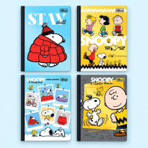 Caderno Colegial Costurado LUXO 80 fls SNOOPY - TILIBRA - UND