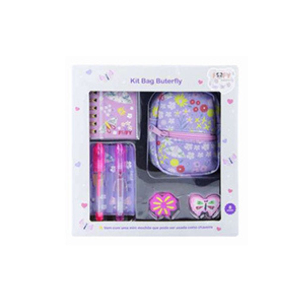 KIT Caixa Presenteável Bag Butterfly 8 Peças - FOFY - UND