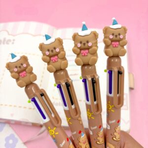Caneta 6 Cores Ursinho Kawai