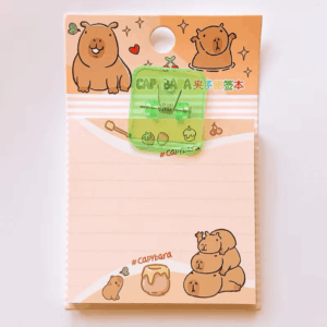 Bloco de Notas Capivara c/ Prendedor Cristal - Cx 16 UND