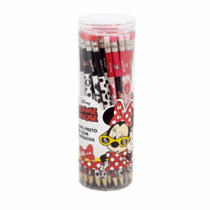 Lápis Preto Hb c/ borracha Minnie Mouse MOLIN -  Pacote 12 UND