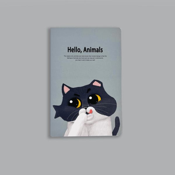 Caderno Grampeado Hello Animais