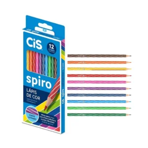 Lápis de Cor 12 Cores Spiro - CIS - BLISTER