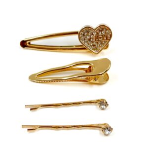 Kit Acesórios Cabelo Love Dourado