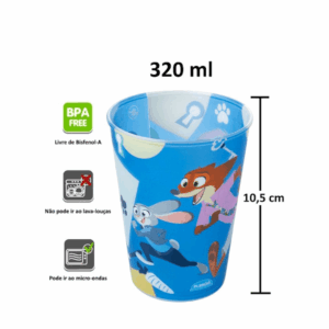 Copo Zootopia Sortido 320ml - PLASÚTIL - UND