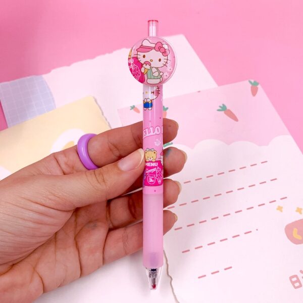 Caneta Clic Esferográfica Azul Hello Kitty - Cx 48 Und