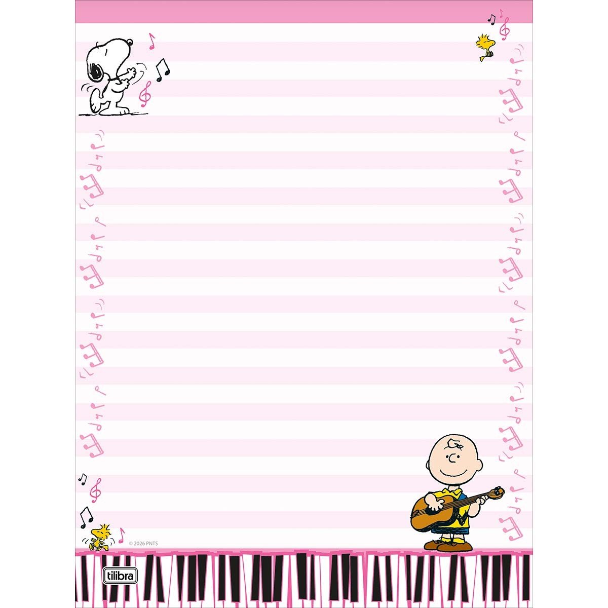 Caderno Colado Papel de Carta SNOOPY 48 Fls - TILIBRA - UND