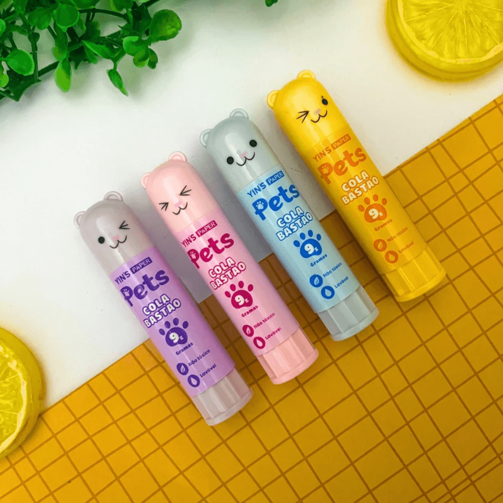 Cola Bastão Pets Gatinho 9g - YINS PAPER - CX 24 UND
