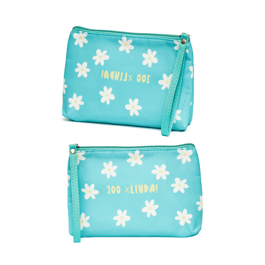 Necessaire Bolsinha de Mão Verde 100% LINDA 14x20cm - FLORIE - UND