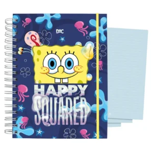 Caderno Smart Universitário 10 Divisórias Bob Esponja Azul 80 fls - DAC