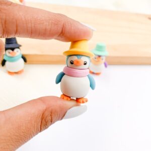 Borracha Fofa 3D Pinguim - PACOTE 6 UND
