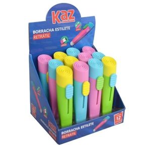 Borracha Estilete Retrátil KAZ - CX 12 UND